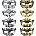 Produktbild Gejoy 8 Stück Vintage Antiquität Masken Maskerade Karneval Maske (Gold Silber)