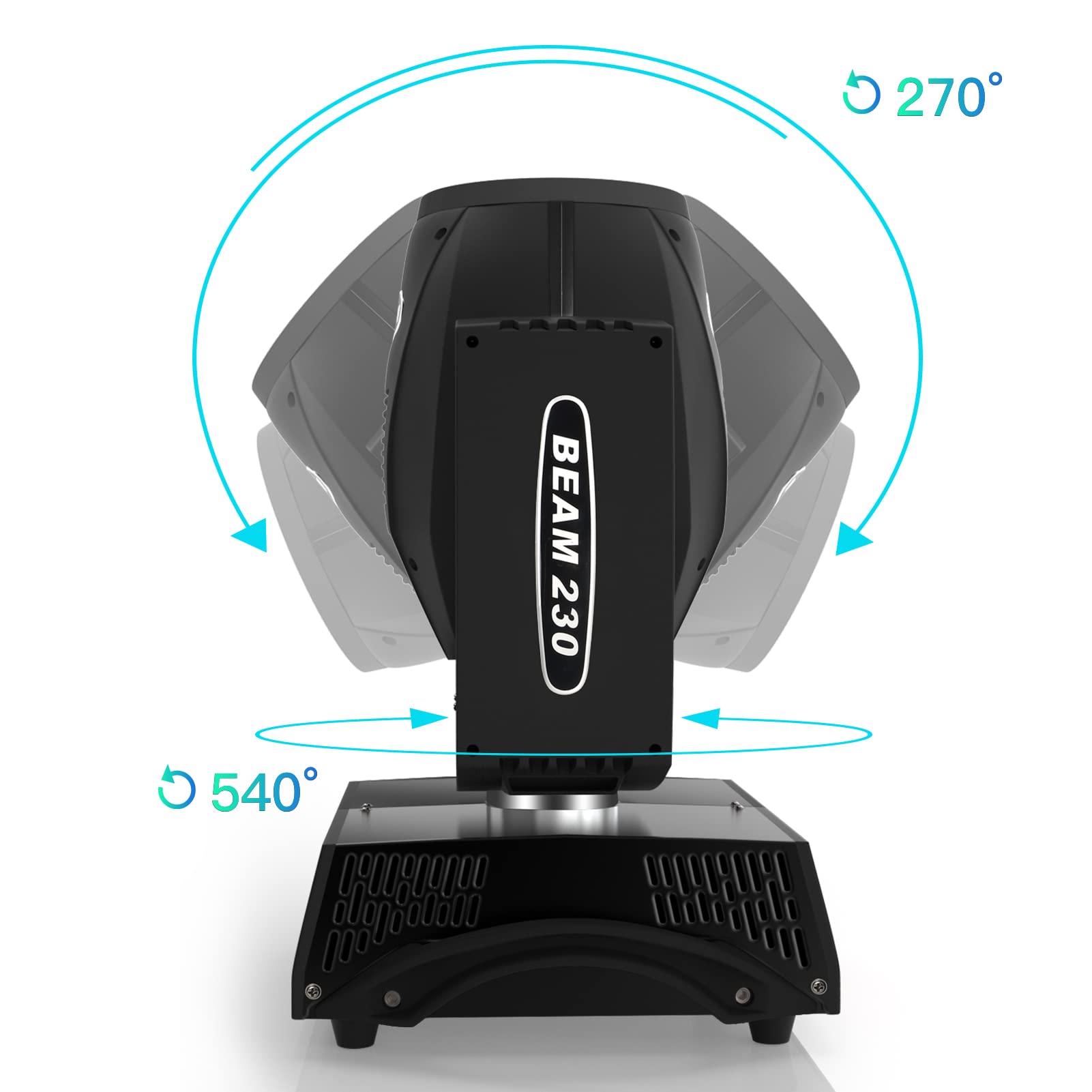 Cabeza Movil LED 230W Luces Discoteca17 Gobos 14 Colores Luces de Fiesta DMX512 Luces Iluminación del Escenario Fiesta Navideña Bar Club (2pcs)