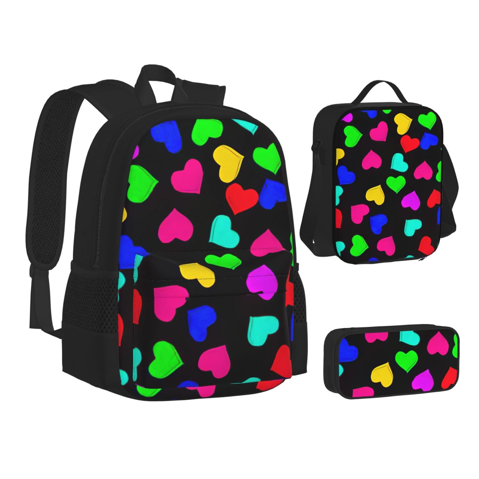 Zaino, borsa portapranzo, astuccio, set da 3 pezzi, per lavoro e