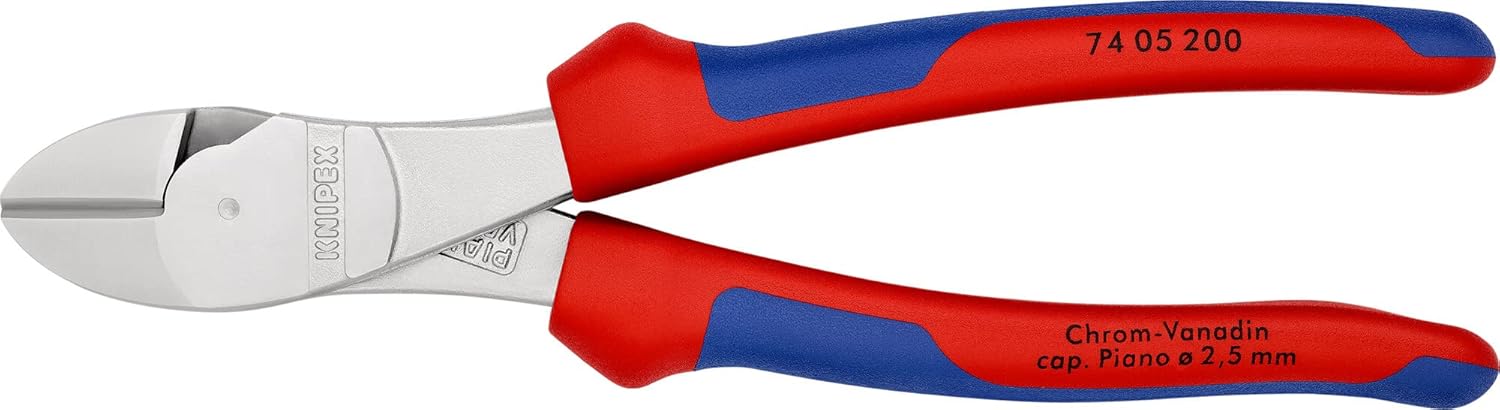 74 05 200 SB High Leverage Diagonal Cutters 7, 87" Chrome Plated In Blister Packaging