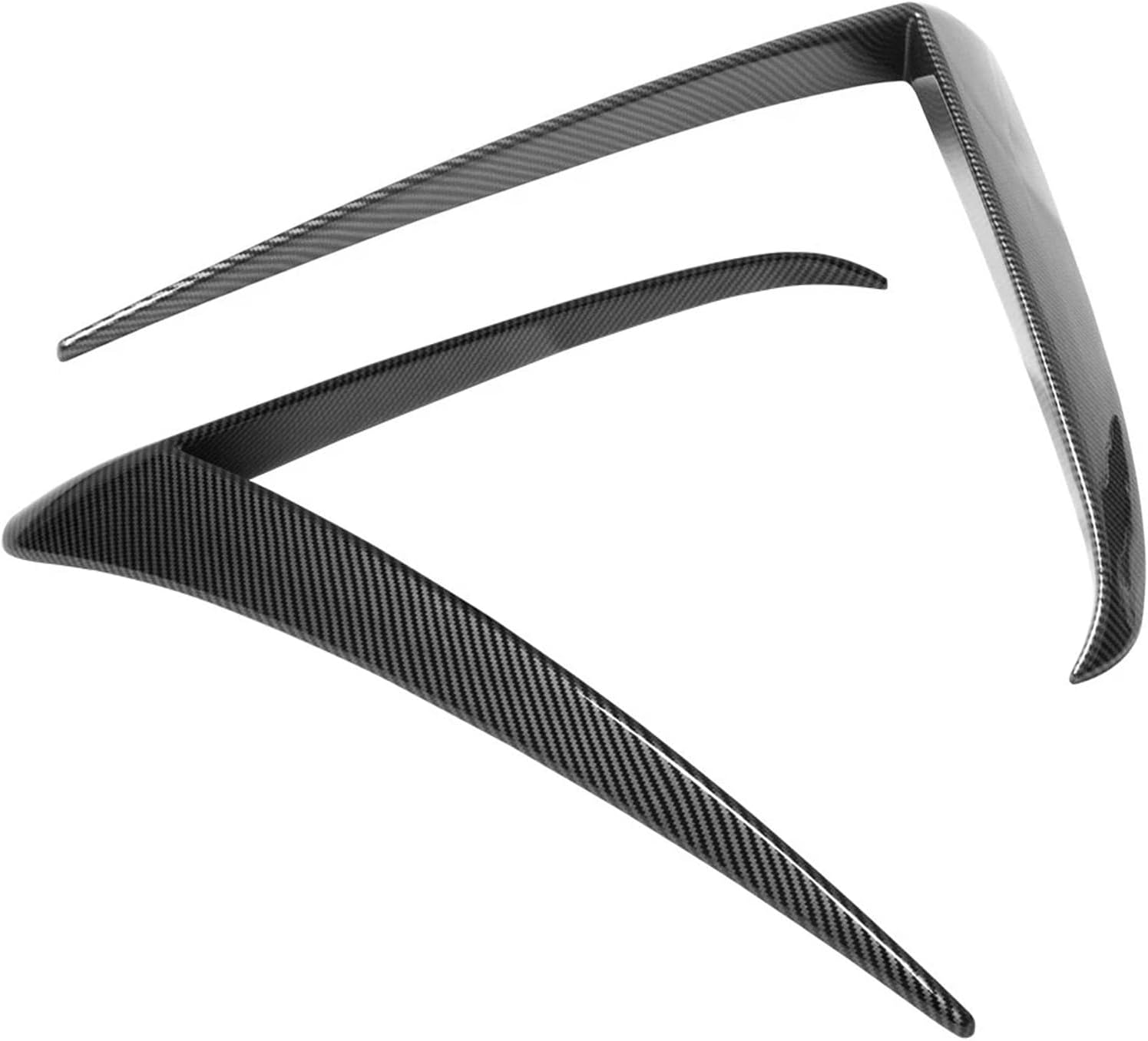 front fog light trim cover for tesla model y juniper eyebrow spoiler accessories fog lamp frame blade trim compatible with 2025 2026 model y juniper exterior accessories (abs glossy carbon fiber)