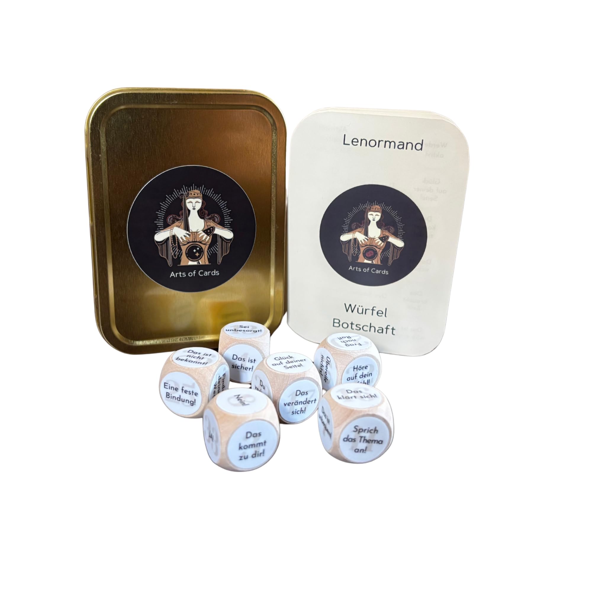 Lenormand Würfel Botschaft Orakel Orakelwürfel mit Hinweisen zu den Lenormand Ratschlägen