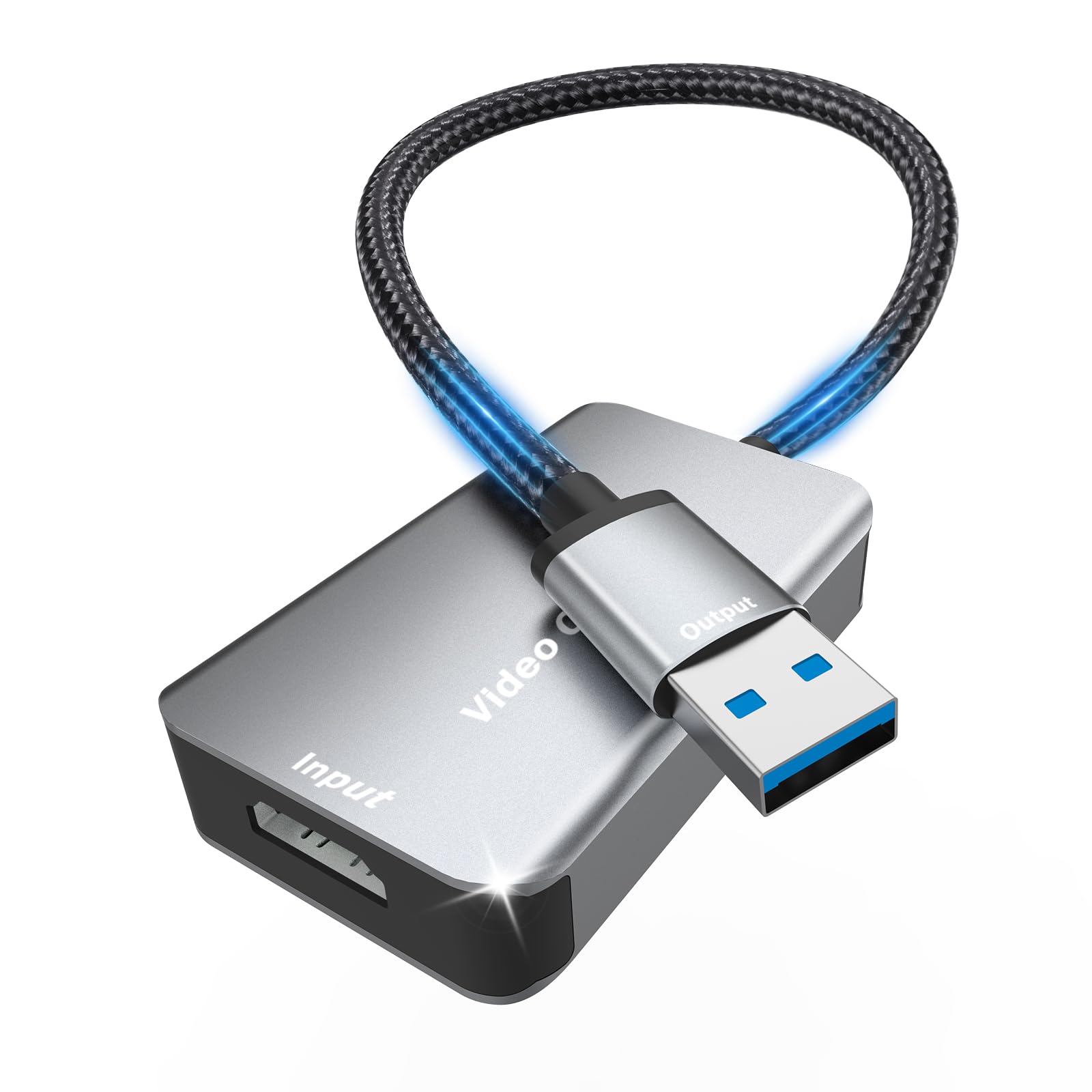 Tarjeta de captura de video 4K HDMI a USB 3.0, 1080P 60FPS para grabación, transmisión y juegos, Plug & Play, baja latencia, compatible con PS5, Switch 2, Xbox, Quest 3, cámara