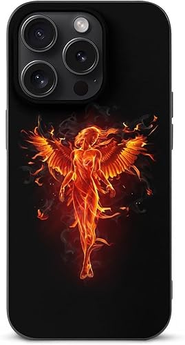 Burning Angel of Flame Phone Cases Cute Fashion Protective Cover Soft Silicone TPU Shell Compatible with iPhone 15 iPhone 15 Plus iPhone 15 Pro