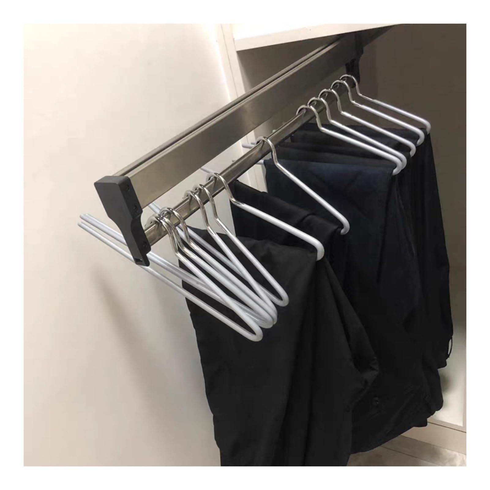 Portant à vêtements réglable penderie gain de place pour manteaux et vestes