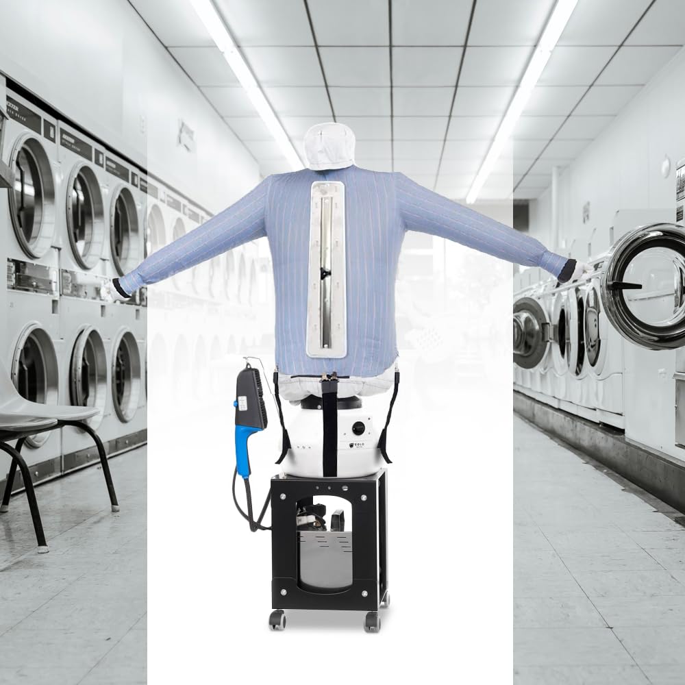 EOLO Stira Camicie SA19 S FULL INOX Stirasciuga Automatico Asciugatrice Stiratore Spazzola Caldaia Generatore di Vapore Manichino Gonfiabile Professionale Made in Italy Garanzia 5 Anni Efficienza A++