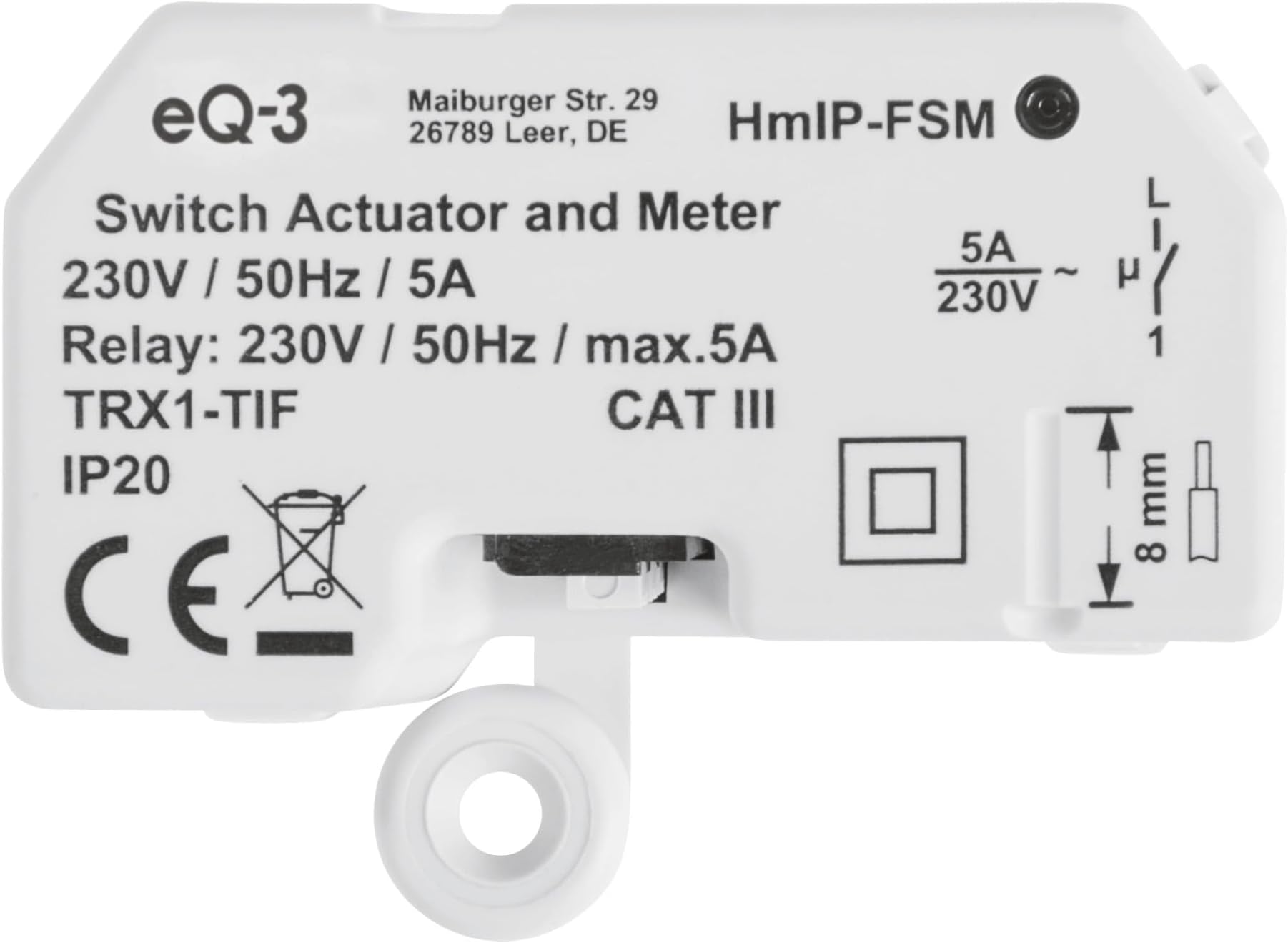 142721A0 Flush Mount Switch Actuator and Meter - Grey