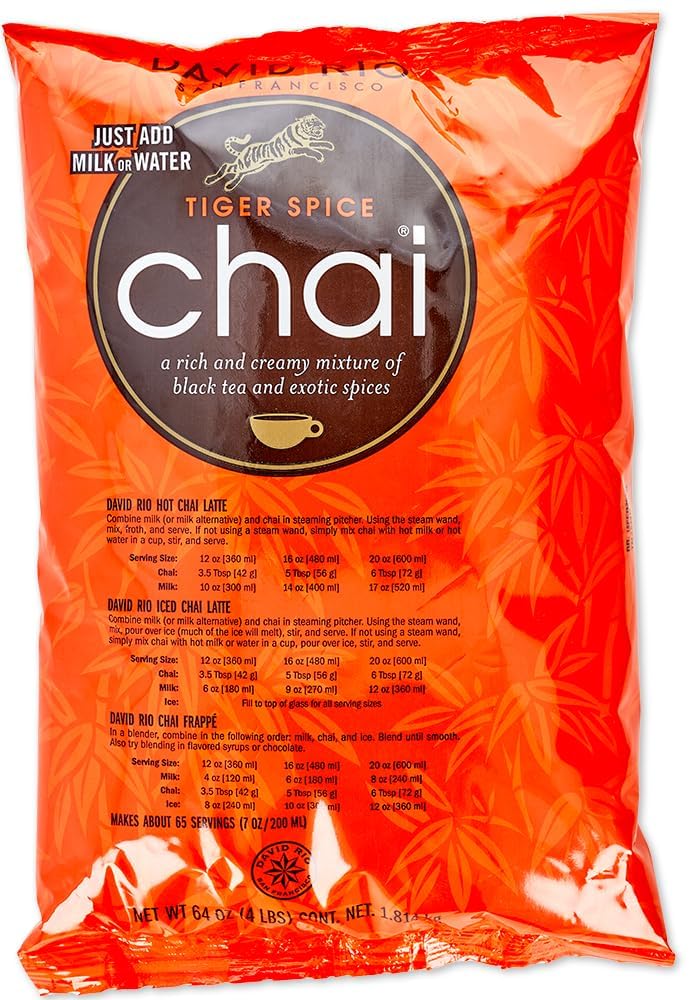 David Rio Food Service Bag Tiger Spice Chai, 1 Pack (1 x 4 lbs)