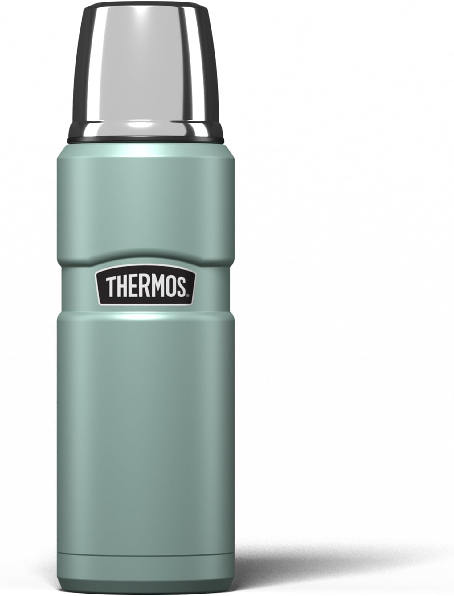 Stainless King 470ml Multi- Purpose Thermos Flask - Original-Style Flask can be Used as Travel Mug or Insulated Water Bottle for Daily Commute & Weekend Adventures – Duck Egg