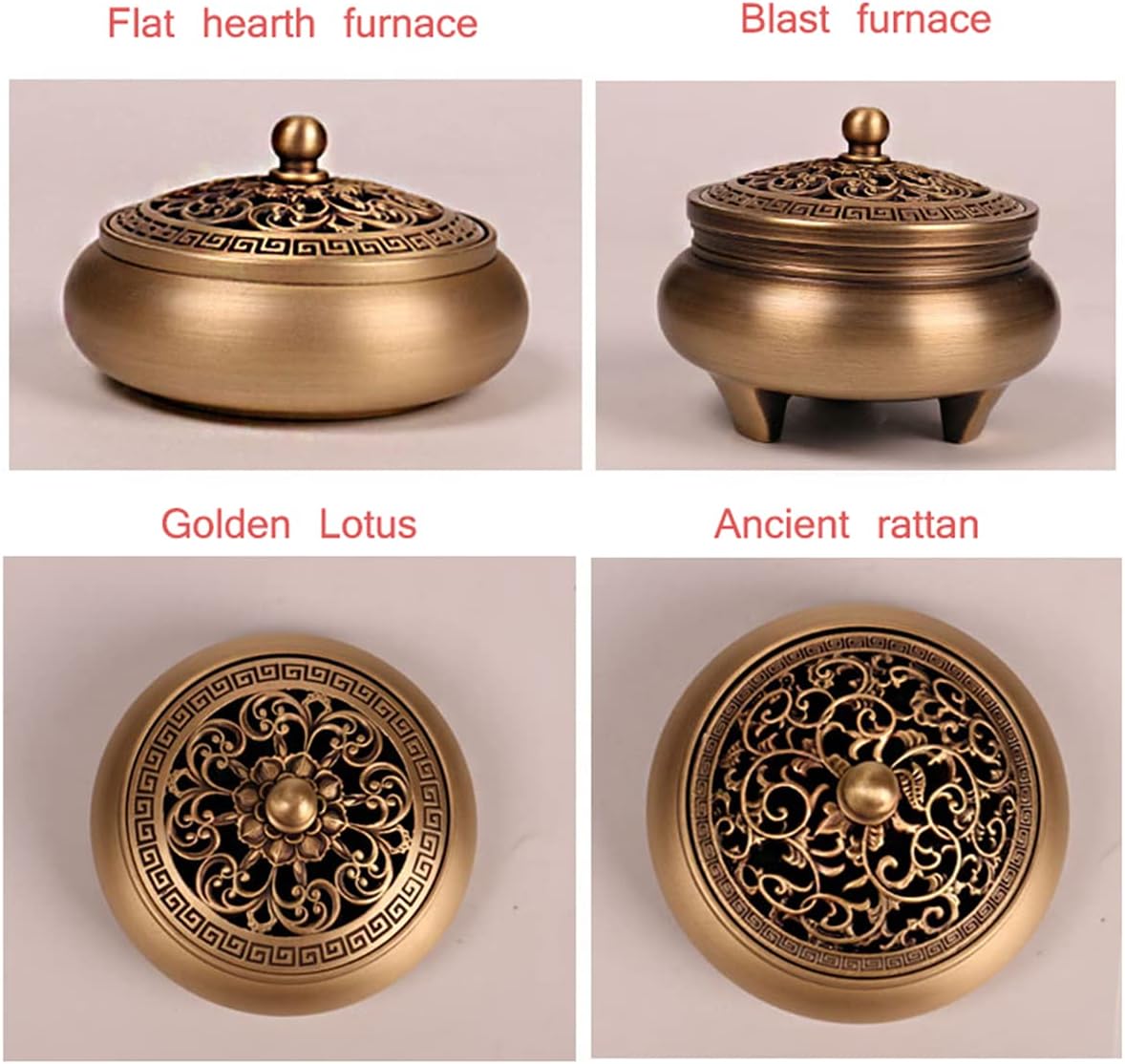 HARTI Brass Incense Making Kit, 15Pcs/Set Fine Censer Tool DIY Backflow Tower Incense Cone Molds with Trays Home Fragrance Accessory for Family Yoga Meditation