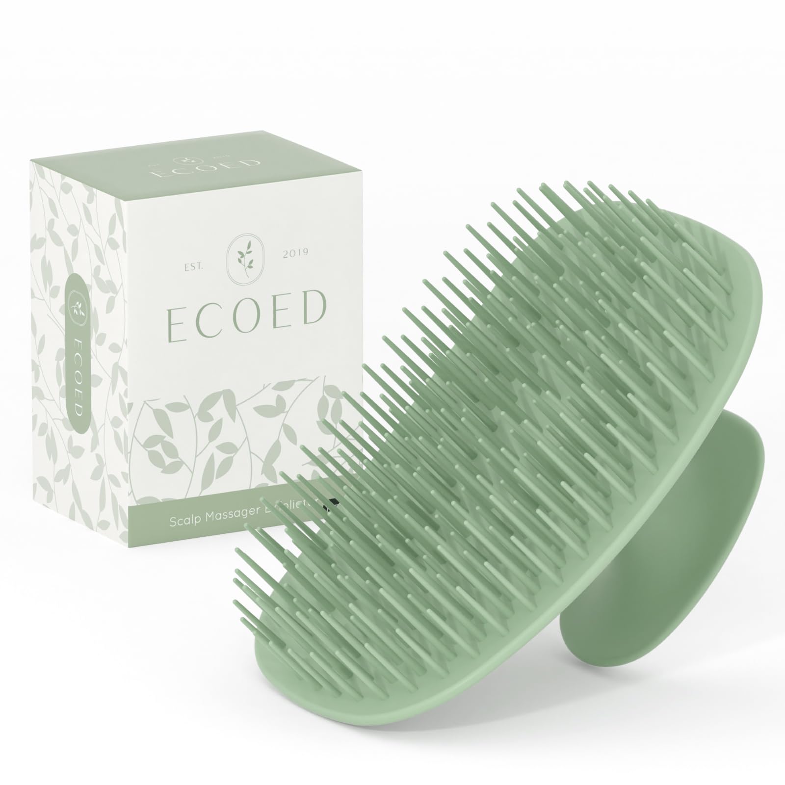 ecoed Scalp Massager Shampoo Brush,Scalp Scrubber for Dandruff Removal, Scalp Care Hair Brush Wet & Dry detangler for Men and Women.Suitable for Short