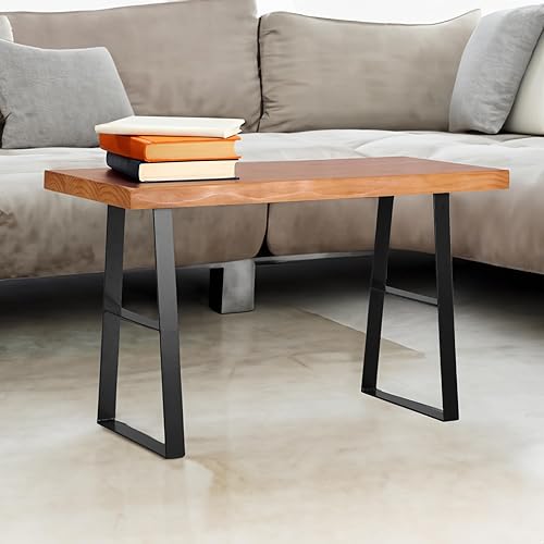 Miniatura 7 de Patas de mesa de metal de 22 pulgadas de alto, patas trapezoidales de mesa auxiliar, pies de escritorio de metal industrial, juego de 2 proyectos de