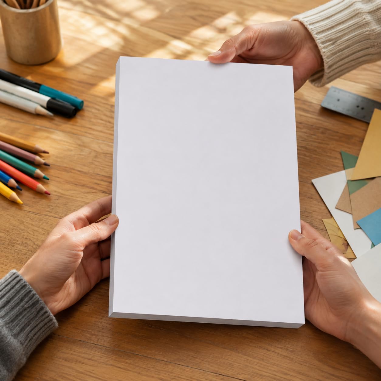 Cartulina Blanca, Papel para Dibujo, 8K 300g/50 hojas