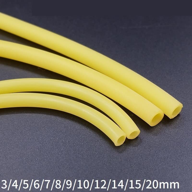 Tubo in gomma di lattice, tubi in gomma di lattice per applicazioni chirurgiche, 3-15 mm, giallo, 1 metro o 3 m (1 m x Id5 mm x Od7 mm)