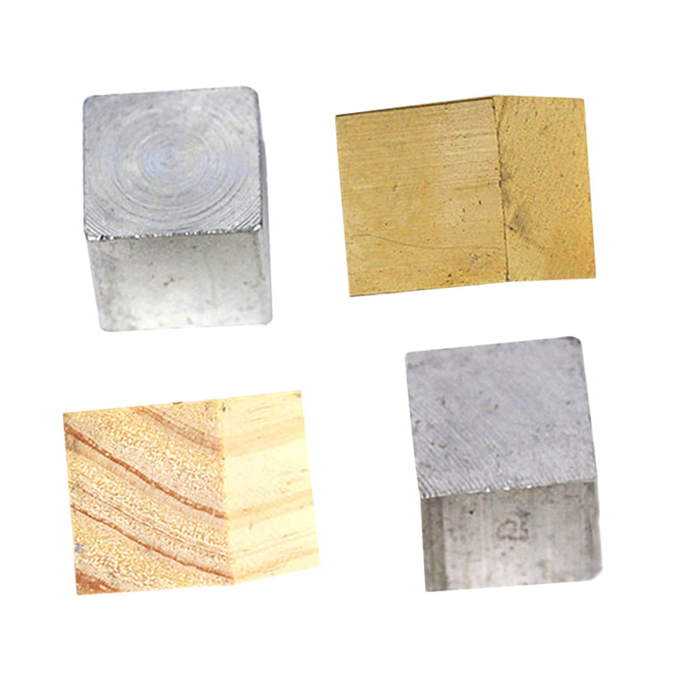 PRETYZOOM Juego de 4 Bloques de Densidad Bloques de Hierro, Cobre y Madera para Experimentos Físicos Equipo Preciso Instrumento de Enseñanza Científica para Educación Secundaria