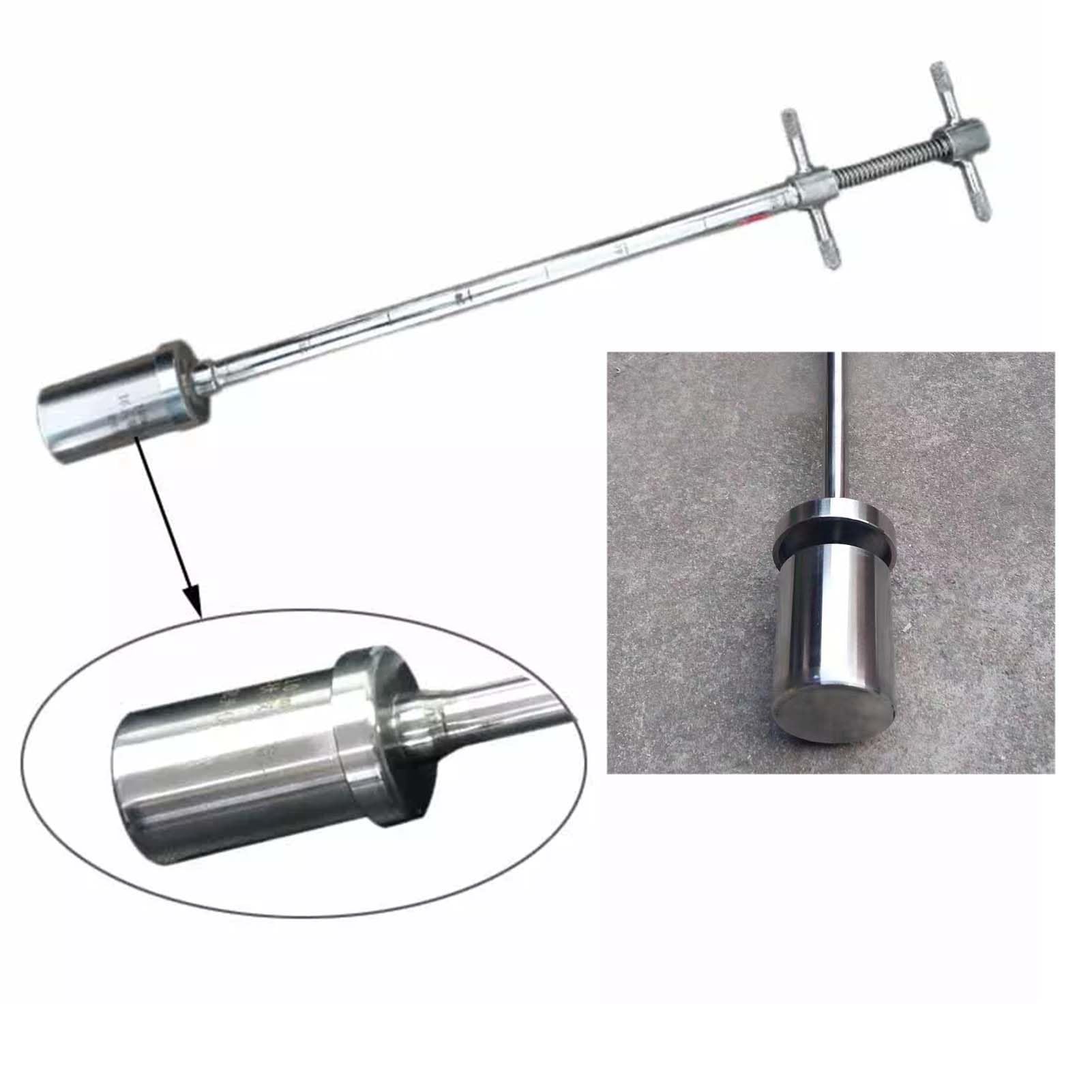 Muestreador líquido de acero inoxidable de 100 ml/200 ml, sonda de ladrón de tambor viscosa con escala para muestreo de laboratorio e industrial, 1 m de longitud, herramienta de medición precisa de