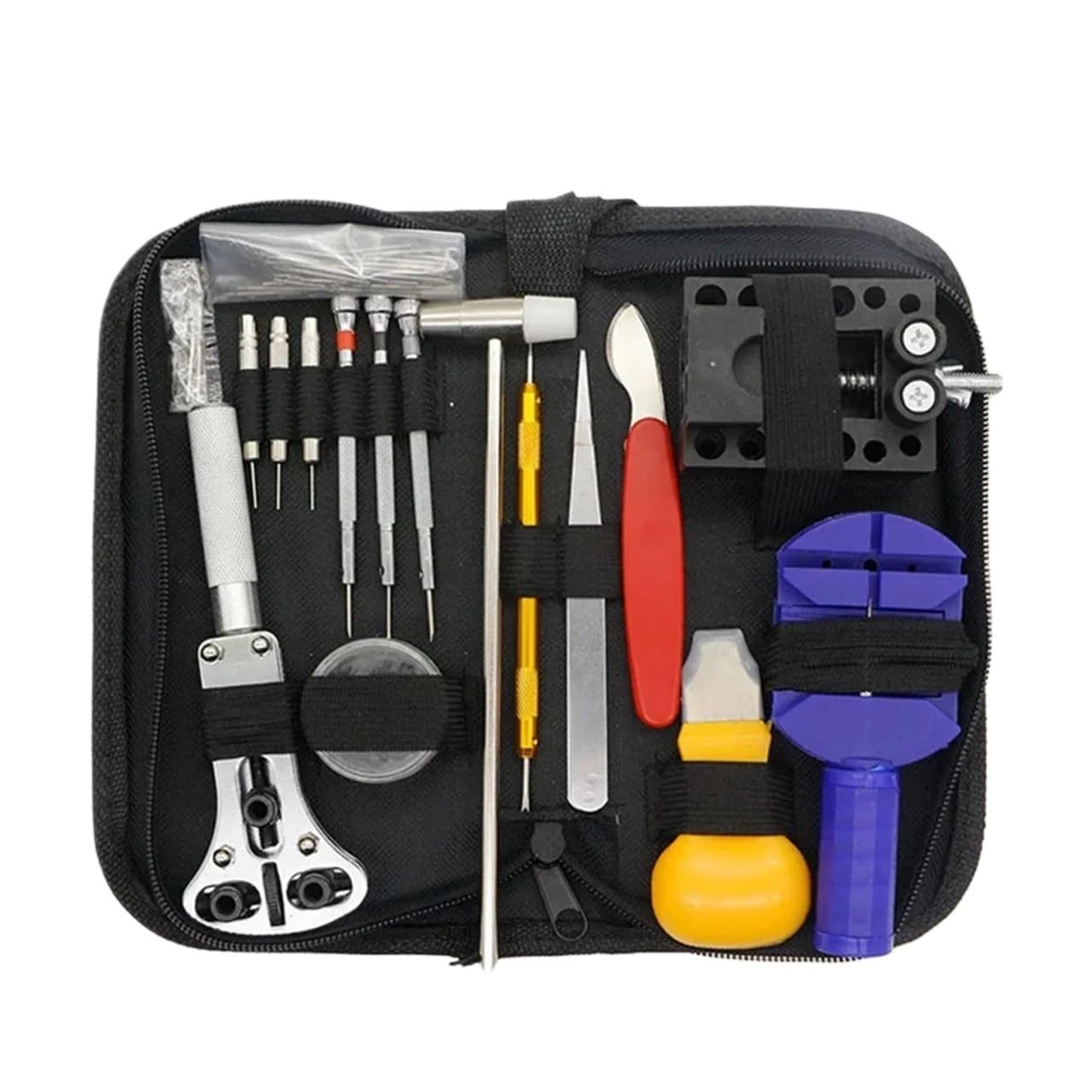 Kit De ReparacióN De Relojes Herramientas de mantenimiento de reloj, 147 piezas, mantenimiento de reloj, cubierta trasera abierta, Kit de reparación de extracción de correa, for relojeros, bricolaje y