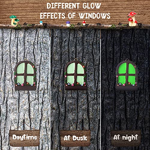 Jetec Christmas Gardening Gnome Statue Elf Out The Door Tree Hugger Resin Mushroom Miniature Gnome Home Window Figurine For Trees Yard Garden Sculpture Decoration Supplies(Cool Style) #TOP4