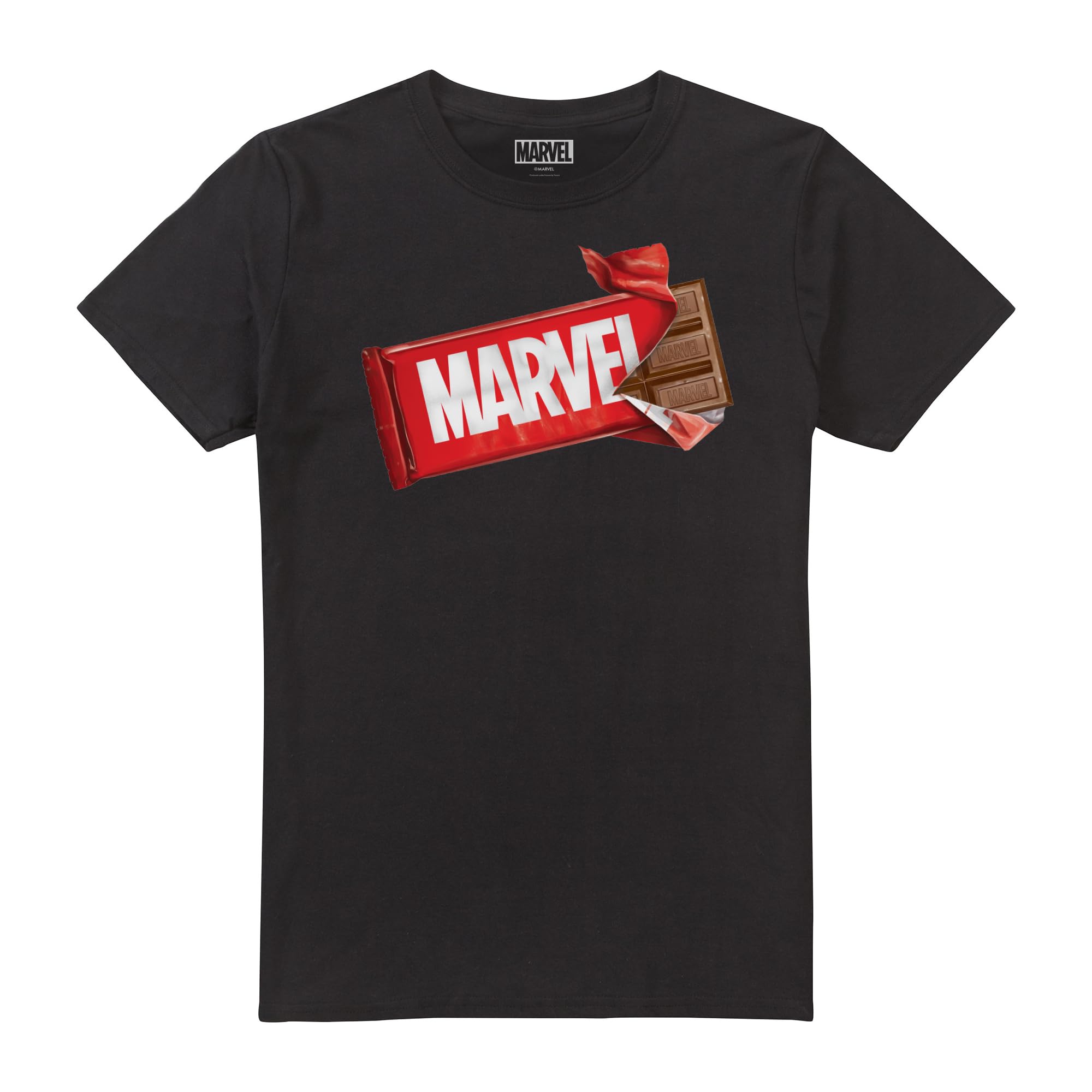 Cotton SoulMarvel Choc Brick Mens T Shirt, Black