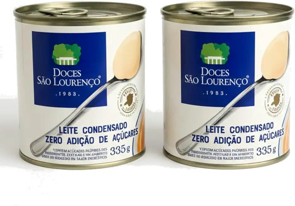Kit Leite Condensado Diet São Lourenço 335g c/2 latas | Sem Adição de Açúcares, Ideal para Dietas com Restrição de Açúcar