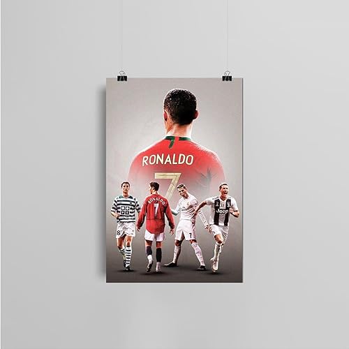 Miniatura 2 de Póster inspirador de fútbol, arte de pared motivacional de estrella de fútbol, póster deportivo de fútbol para gimnasio, oficina, decoración del