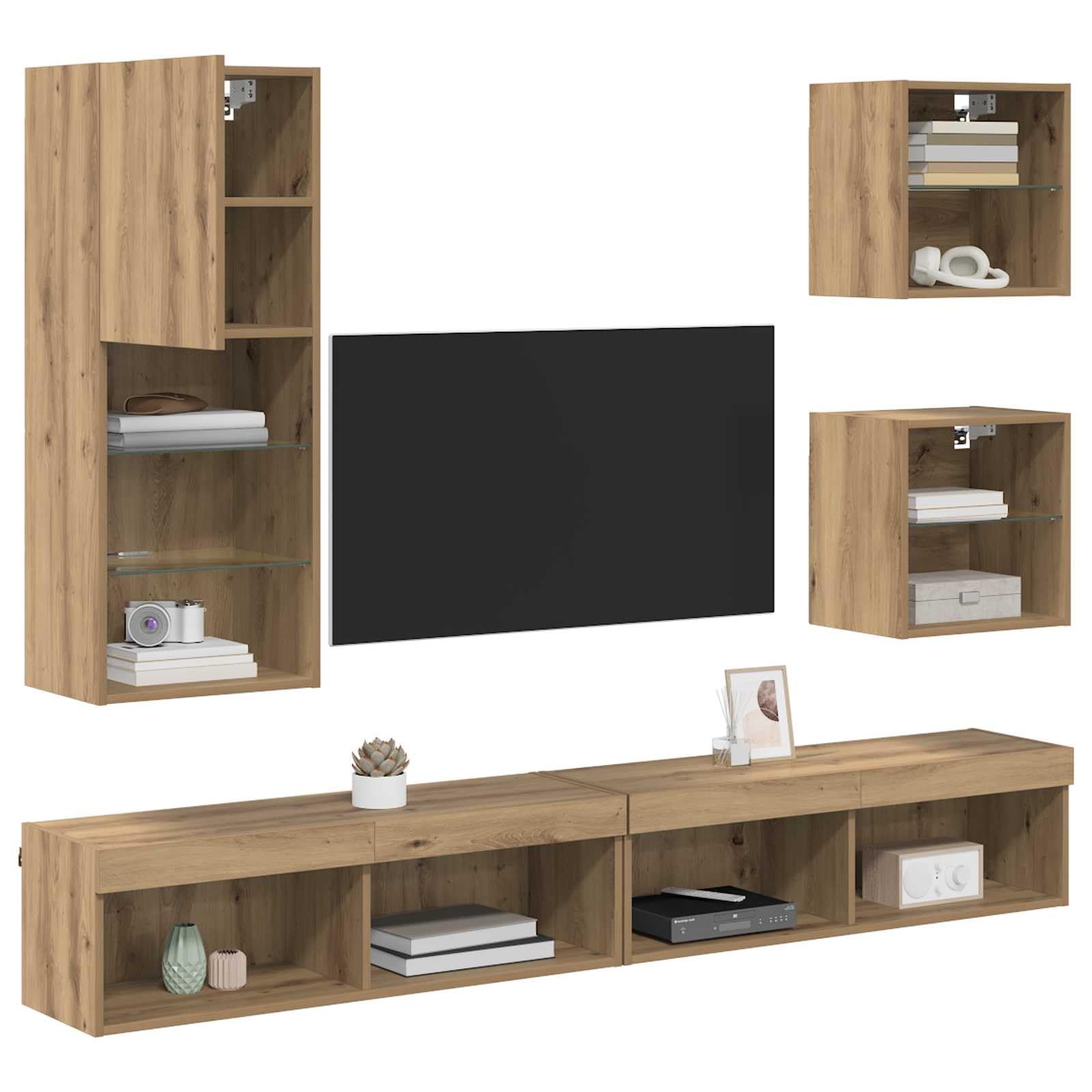 Meubles TV avec LED vidaXL pour transformer votre salon en un espace de cinéma minimaliste