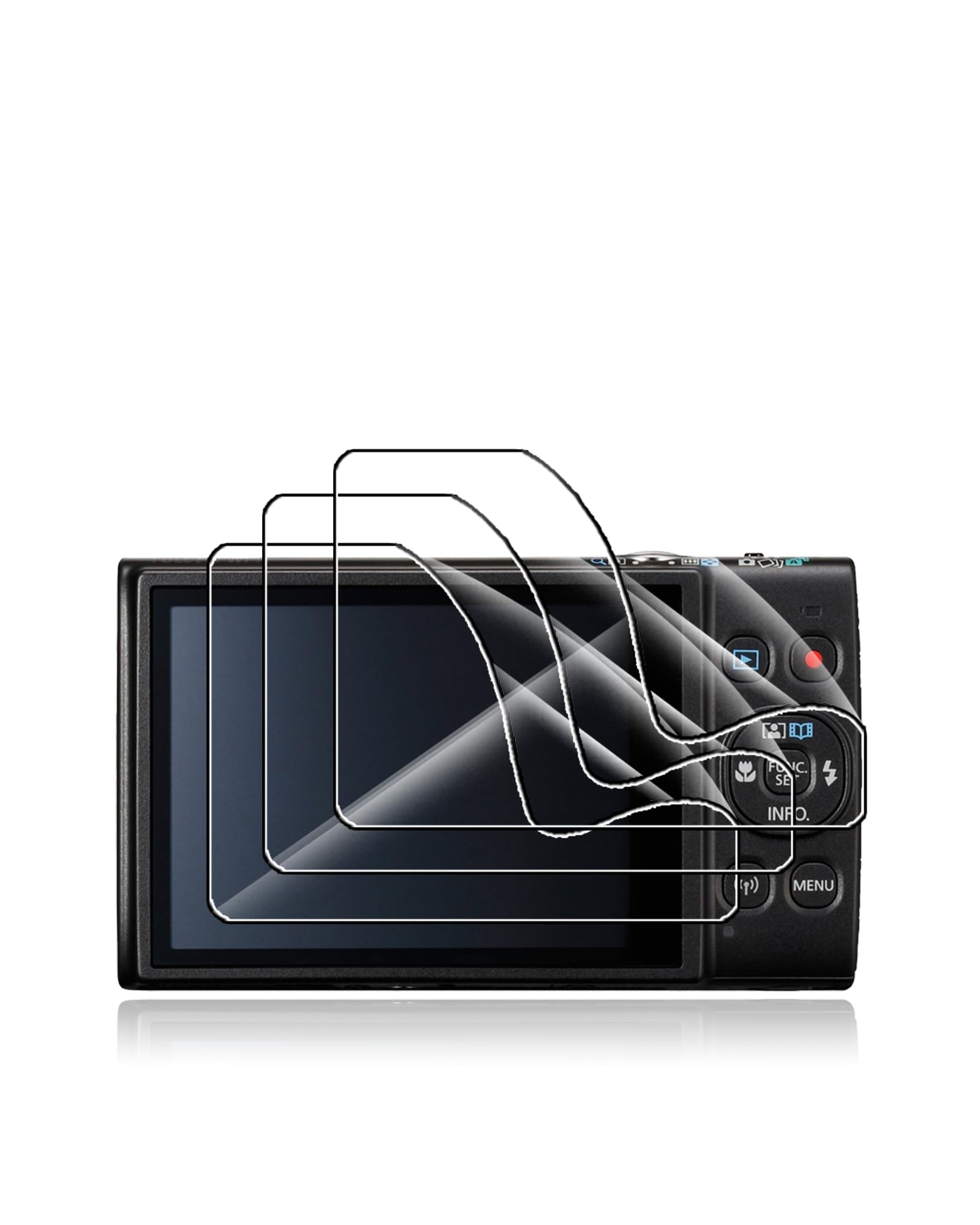 (3 Pack) Screen Protector for Canon Ixus 285 HS A/Canon PowerShot 360 HS A camera 2025 Newest, PET Screen Film, Scratch-Resistant, Anti-Glare, Anti-Fingerprint, Touch sensitive,HD Ultra-clear