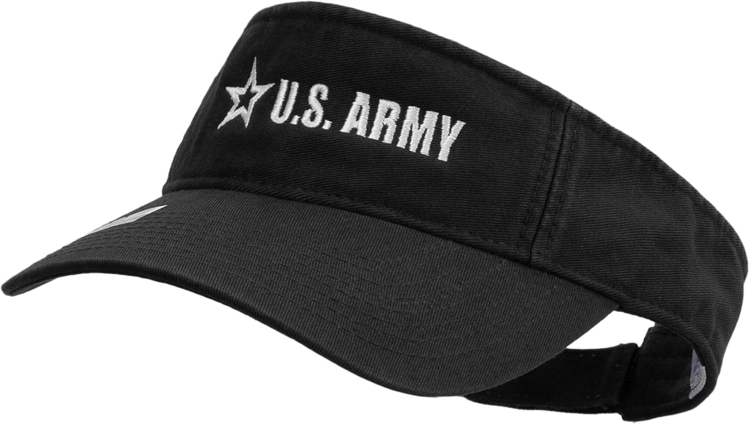 US Army Star Embroidered Pro Style Cotton Twill Washed Visor