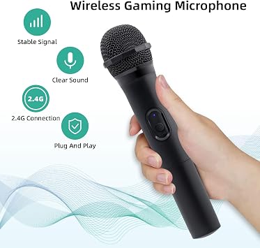 Mcbazel Wireless USB Gaming Microphone Compatible with Xbox Series X/S, PS5/Slim/Pro/Switch/Switch2/Switch OLED/PC/ PS4/PS3/PS2/Xbox One X/S/One/360,Wii Microphone,Xbox Series X Microphones