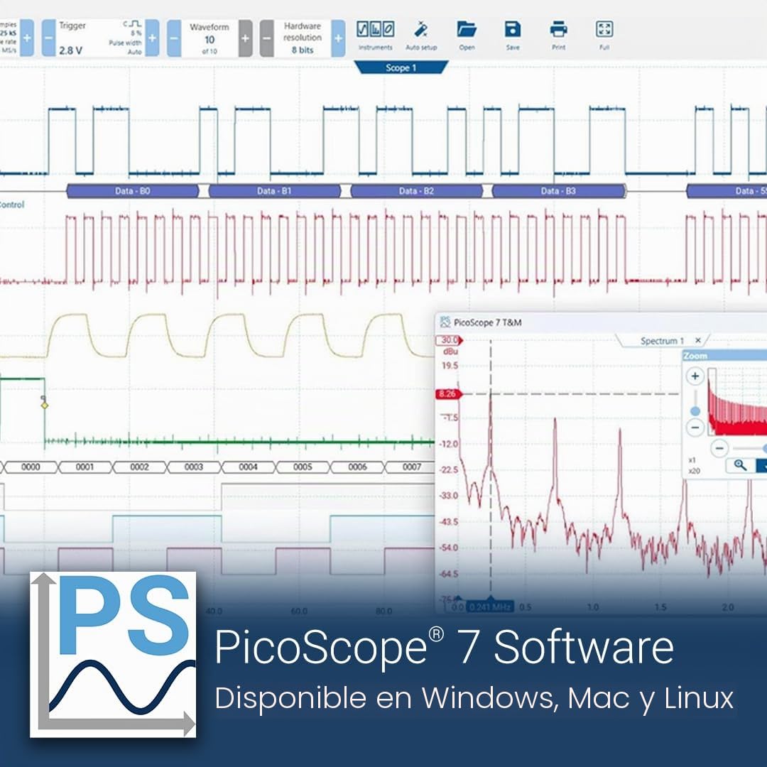 Pico Technology PicoScope 4425A osciloscopio de diagnóstico para vehículos automoción 4 Canales USB PC Scope sin accesorios