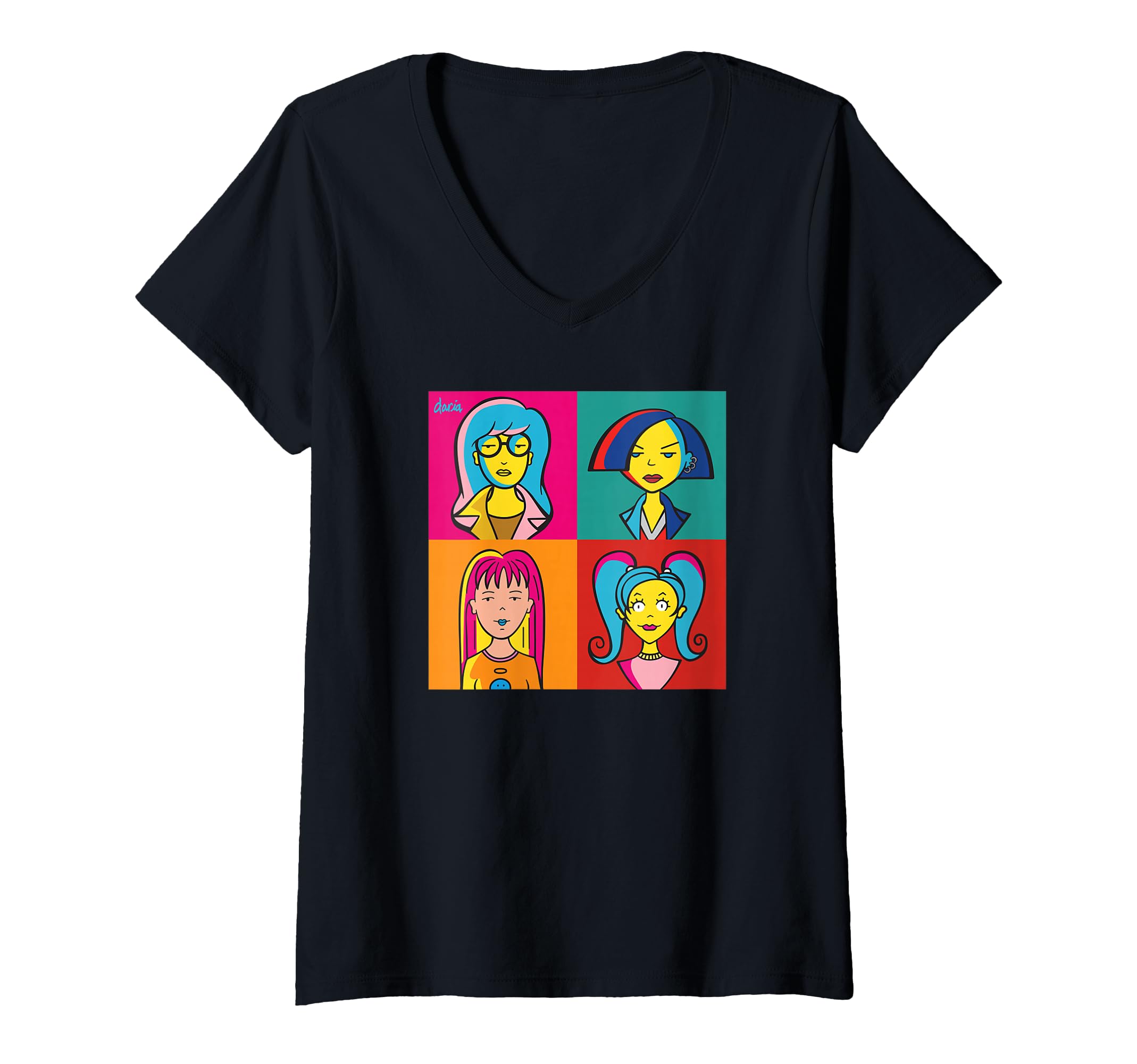Women's Ladies of Daria Pop Art V-Neck T-Shirt