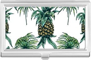 Pineapple Plant Fruit Eat Green Business Card Holder Case Pocket Box Wallet