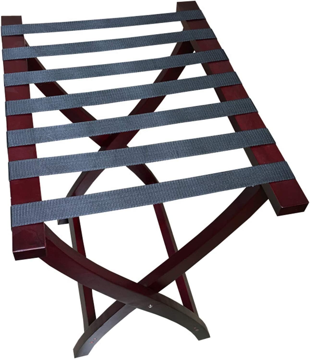 Porte-bagages pliable pour hôtel, étagère en bois massif rouge de rangement gain de place