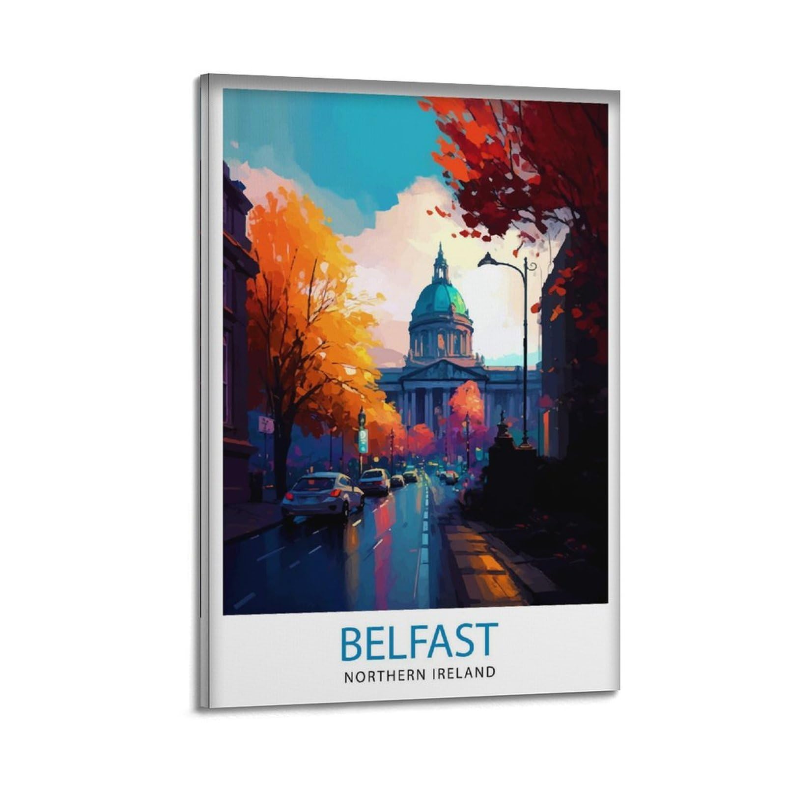 xiaoxiaoshen Belfast Northern Ireland Travel Cityscape Gif_5_3 Canvas Poster Wall Art Prints Room Aesthetic Murals Bedroom And Living Decorations 24x36inch(60x90cm)