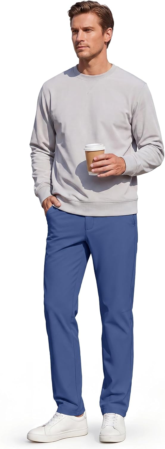 TACVASEN Winter Golf Pants for Men Fleece Lined Work Dress Casual Slacks image 2