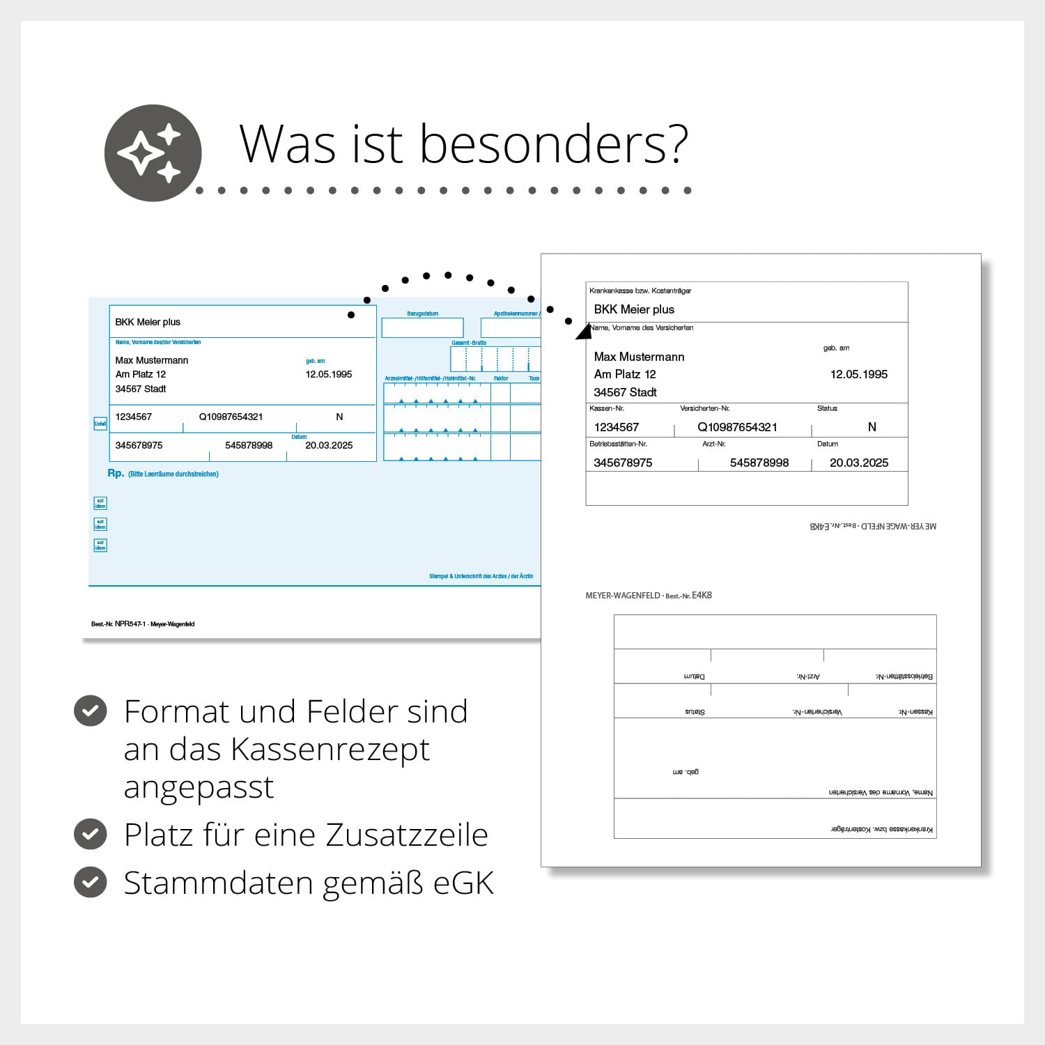 Adressfeldetiketten Praxisformulare Patientenkartei | 1000 Stück | Weiß