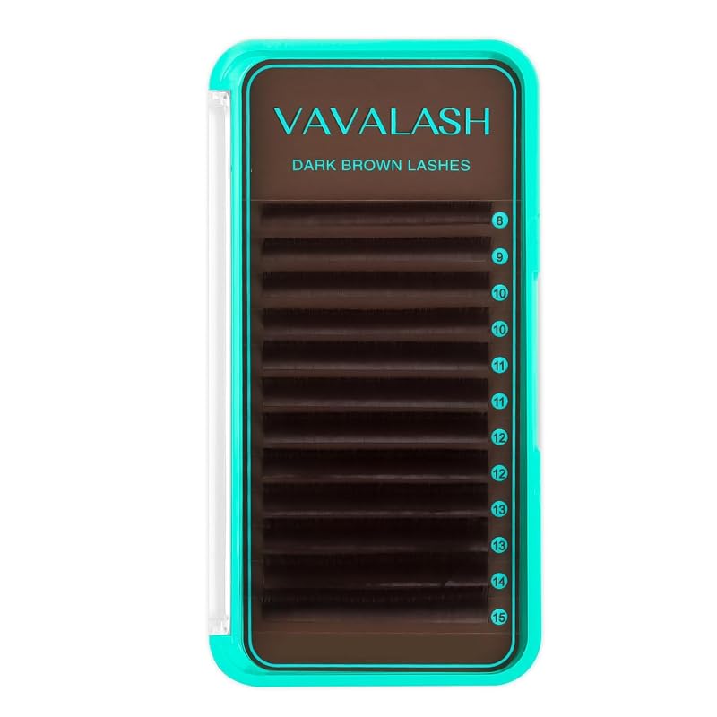 Extensões de Cílios VAVALASH Marrom-Escuro 0.05 B Curl 8–15 mm