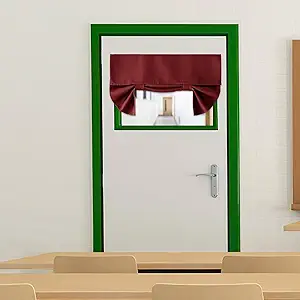 RYB HOME Small Door Window Curtains - Thermal Insulated Privacy Blackout Curtains for Patio, Front/French Door, W26 x L20 inch, 1 Panel, Red