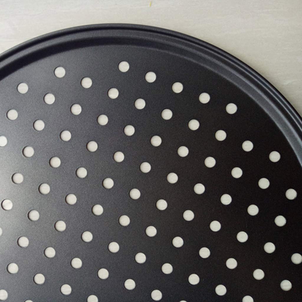 9/10/11/12 pulgadas para hornear pizza agujero acero al carbono antiadherente herramientas de cocina cocina panqueques horno accesorios