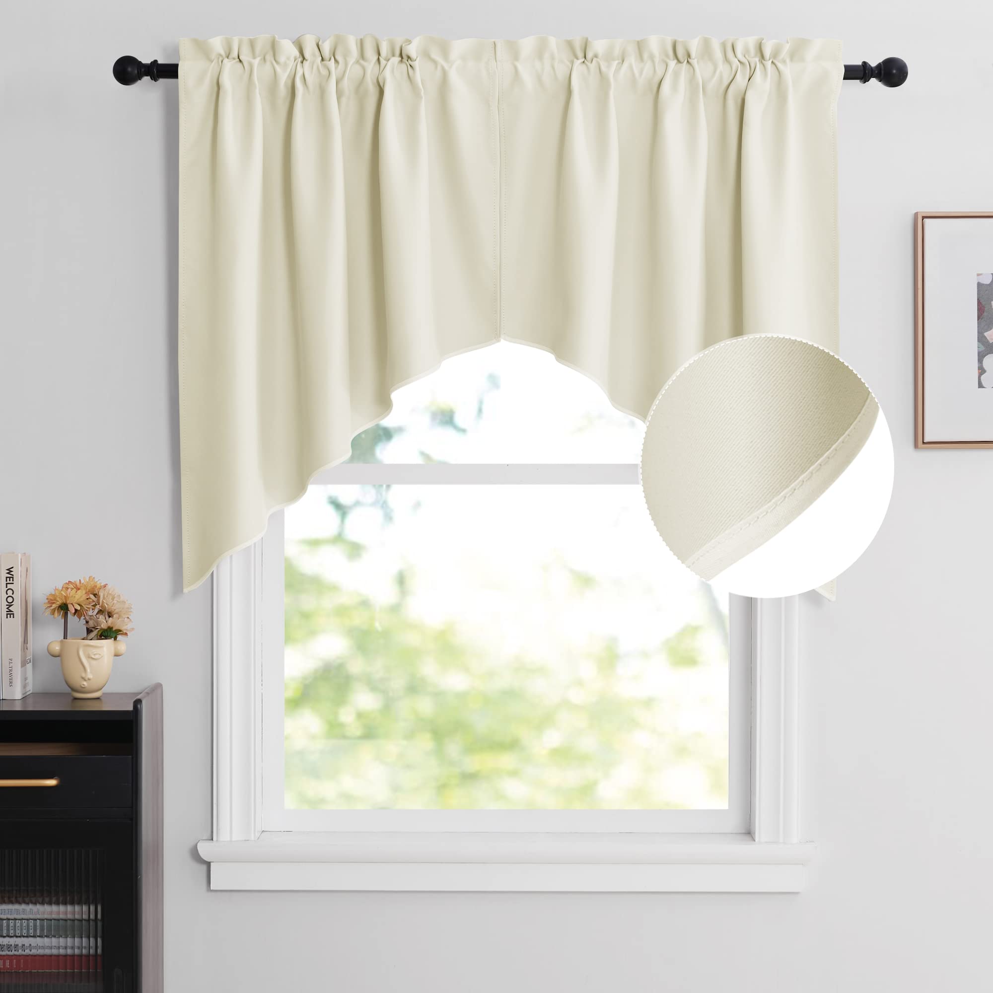 Amazon.com: NICETOWN Swag Curtains for Kitchen Sink Topper