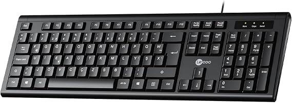 Lecoo KB101 USB Wired Turkish F Keyboard Black