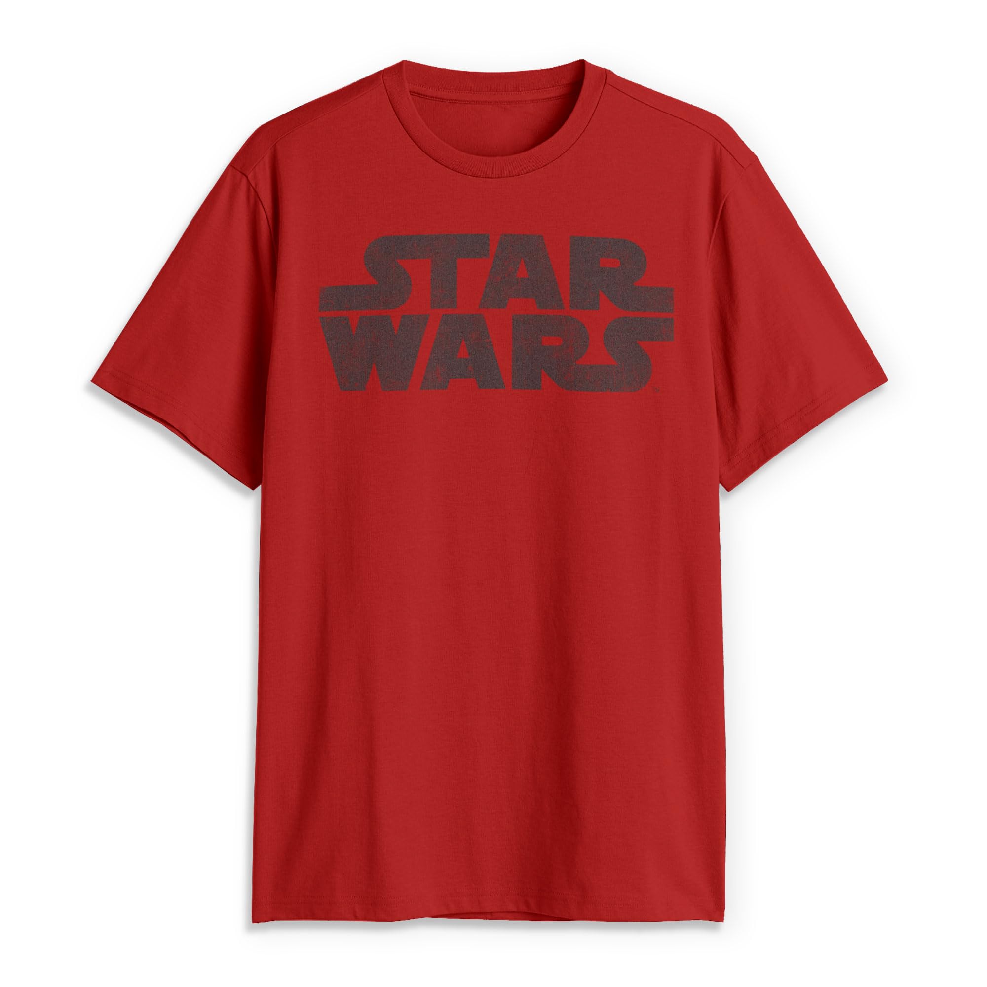 STAR WARS Men's Simplest Logo Graphic Tee Shirt, Red, Medium
