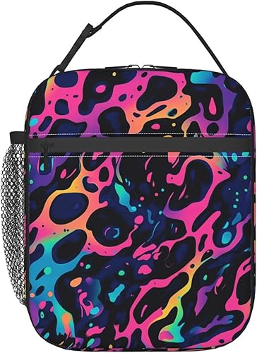 Miniatura 22 de Lonchera reutilizable con diseño de dragón para niños, mujeres y adultos, con aislamiento, linda bolsa de almuerzo de criaturas de fantasía, bolsa