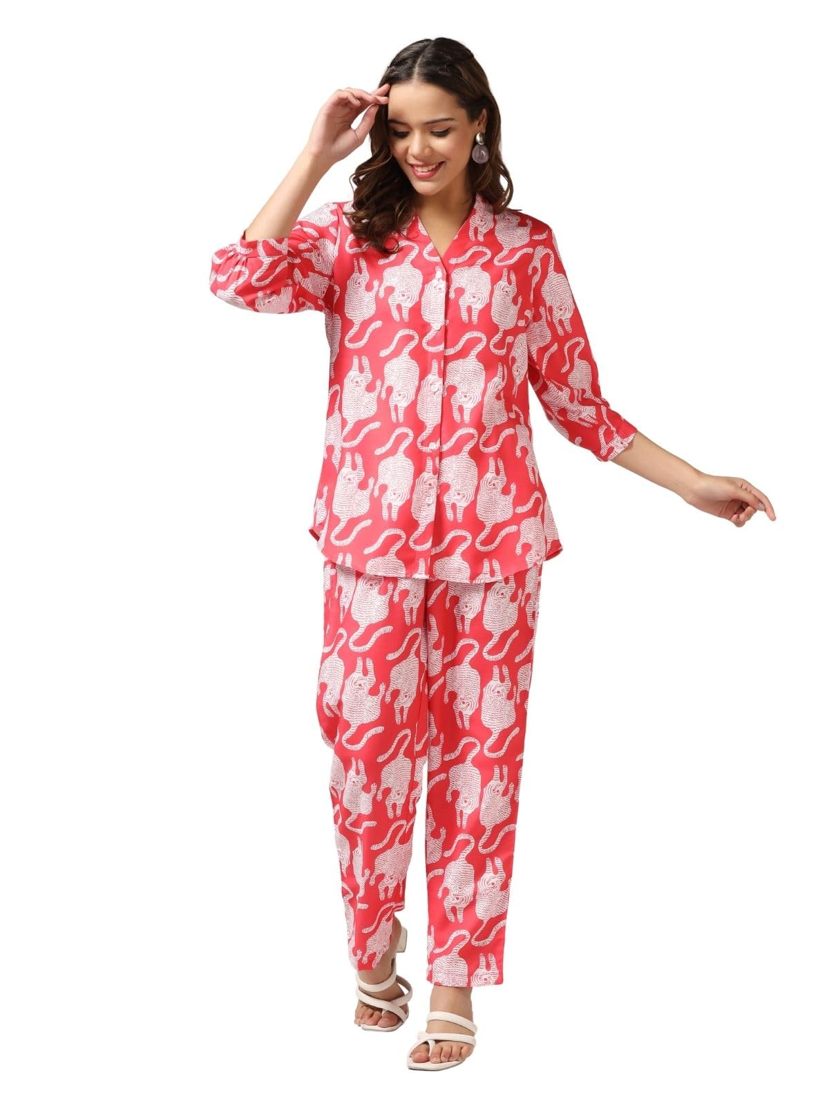 greciilooks Rayon Casual Standard Length Stylish | Festive Travel for 3/4 Sleeve Women Co-ord Set-picture-51