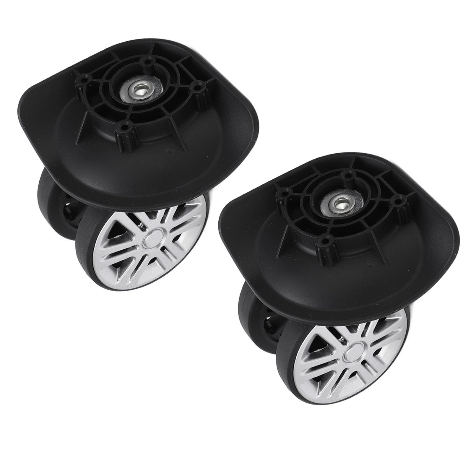 Alomejor Suitcase Wheels, 1 Pair Mute Suitcase Casters with 8 x Screw for A19 Mute Double Row Wheels