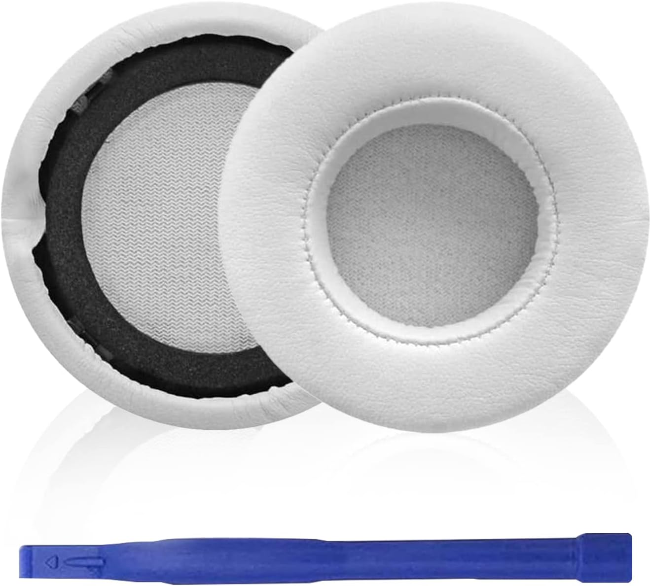 Aiivioll Replacement Mixr Ear Pads Protein PU Leather Ear Cushion Compatible with Beats by Dr. Dre Mixr On-Ear Headphones (White)