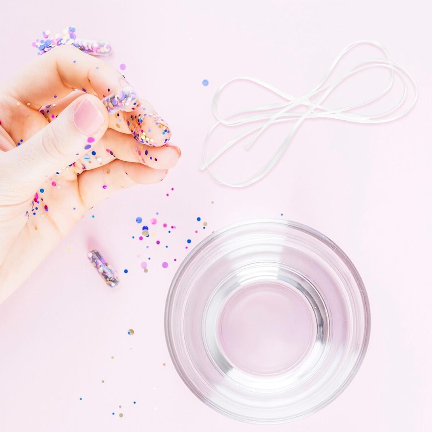 3 Rolls Quick Building Nail Fiber for Nail Extensions, Easy to Apply Flexible Fiber Material, for DIY Manicure and Home Use, Suitable for Beginners and Professionals