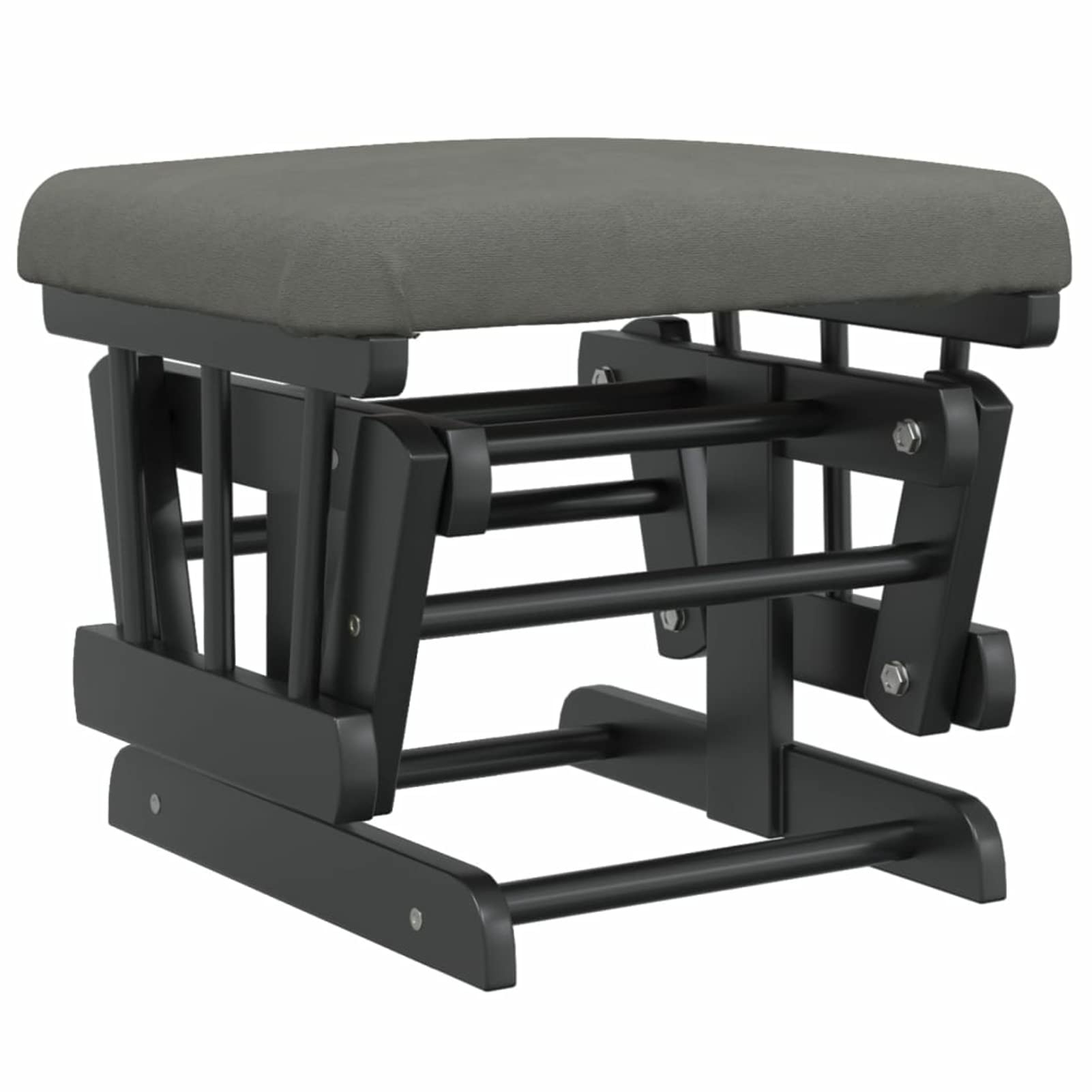 Festnight Butacas para Dormitorio Sillón de Salón con Otomana Reposapiés Sillon Balancin Mecedora Sillon Lactancia Mecedora Lactancia con Respaldo Ajustable para Salón Dormitorio Blanco Gris Oscuro