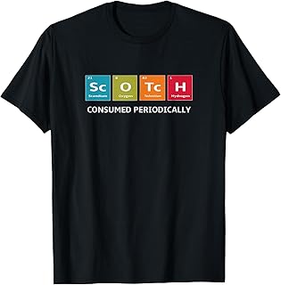 Scotch Whiskey Periodic Table of Elements T-Shirt