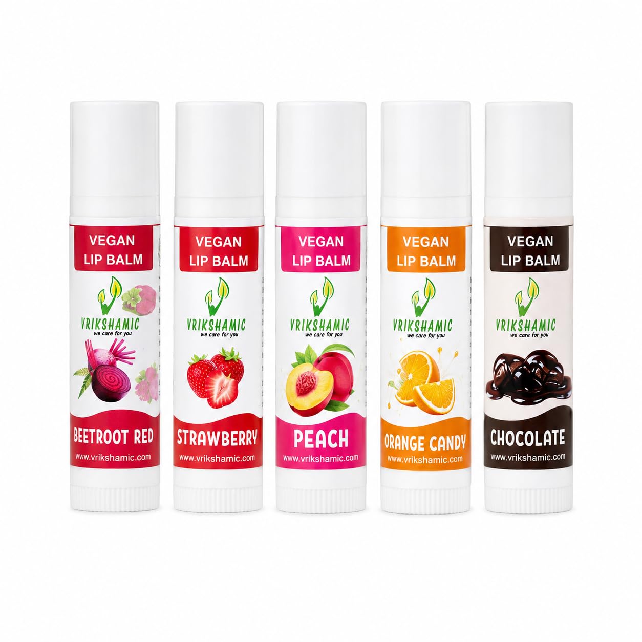 Vegan Lip Balm Combo Pack of 5 Flavors | Shea Butter & Almond Oil, Long-Lasting Moisture, Soothes Dry Cracked Lips, Natural Pinkness, Travel-Friendly-picture-51